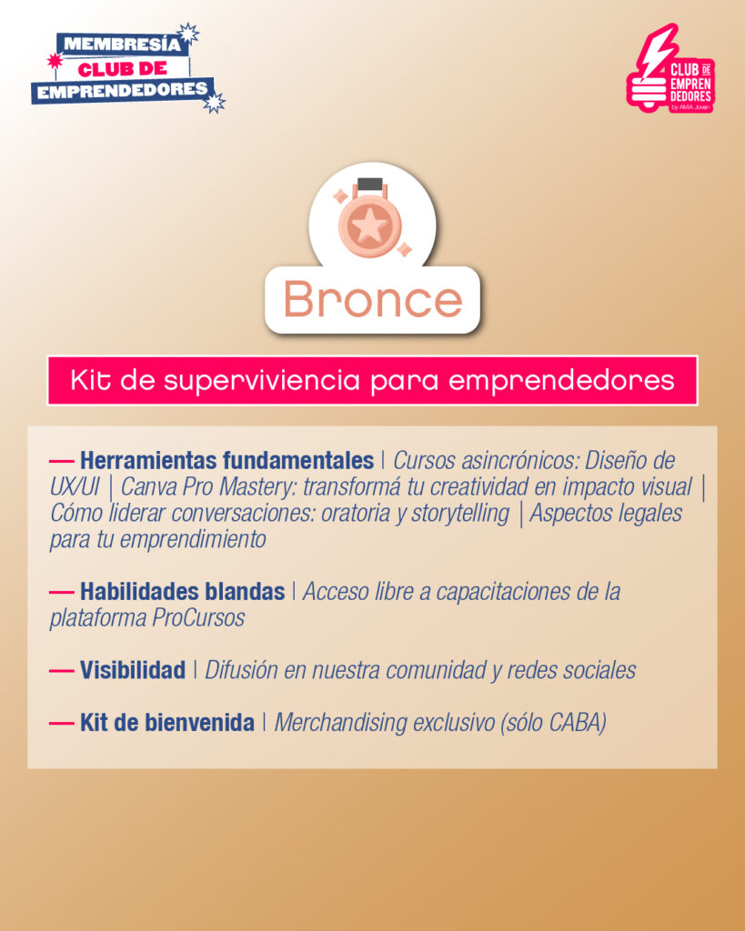 MEMBRESÍA BRONCE