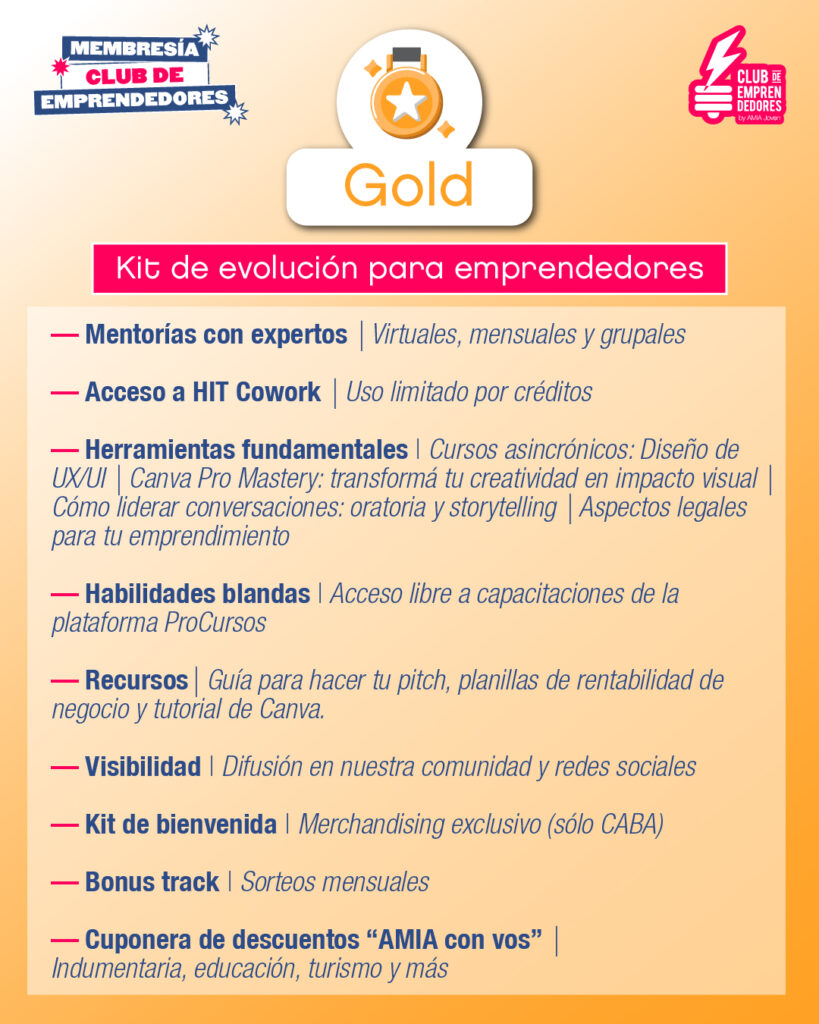 MEMBRESÍA GOLD